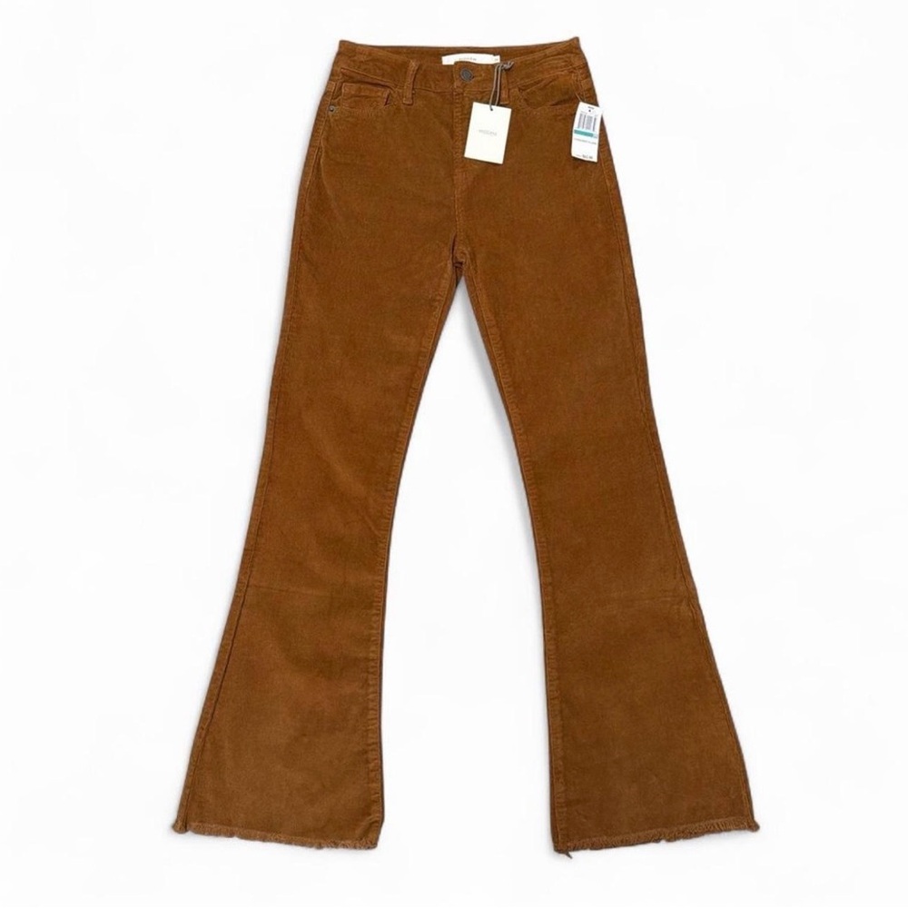 Size 25 HIDDEN Corduroy Flare Pants in Rust Camel Brown - Picture 2 of 8